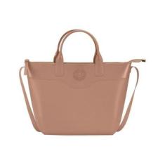 Bolsa Moleca Alça Transversal Pvc Nude Único-Feminino