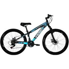 Bicicleta Freeride Aro 26 Cambios Importados Preto Azul