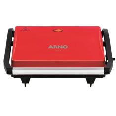 Grill Elétrico Arno Uno Compacto Com Antiaderente 760W -220V, Vermelho