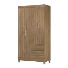 Guarda Roupa Solteiro Lótus 4 Portas E 2 Gavetas Amêndola - Demóbile Amêndola