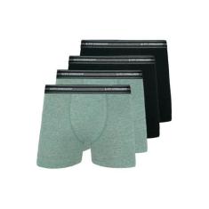 Kit com 4 Cuecas Boxer Lupo 523-088, Cinza, M