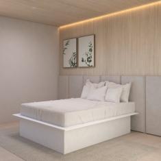 Cama Box Casal Adulto ária Yescasa 42x165cm Branco