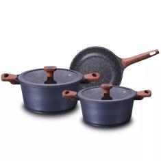 Conjunto De Panelas Titanium Cerâmico Marmorzado 3 Peças 8450, MTA