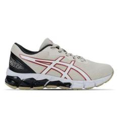 Tênis ASICS GEL-Quantum 180 Fly - Feminino - Bege com Preto e Vermelho-Feminino