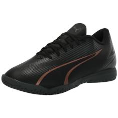 PUMA Tênis de futebol masculino Ultra Play Indoor Trainer, Puma Preto-cobre rosa, 39