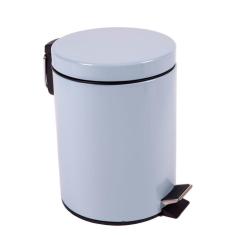 Lixeira de Aço Inox Com Pedal Balde Removível Tampa Com Fechamento Suave Vizapi Platinium 5 L Azul