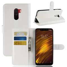 XIAOMI Capa para Pocophone F1, capa carteira flip de couro PU premium com compartimento para cartão, suporte e fecho magnético [capa interior à prova de choque de TPU] Compatível com XIAOMI Pocophone