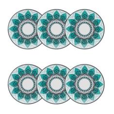 Conjunto de Pratos de Sobremesa 06 Peças Serene Oxford