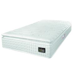 Colchão Solteiro Espuma D45 Lazio Pillow Top 88x188x24cm Branco Hellen-Suporta Até 150 Kg Por Pessoa