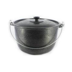 Caldeirão Alumínio Fundido Craqueado Alça Galvanizada 18cm - DIVIFORTE
