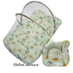 Berço Portátil Com Mosquiteiro Personalizado Para Bebê Menina e Menino