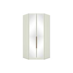 Guarda Roupa Closet Solteiro De Canto Oblíquo Seletto Mc06 C- 2 Portas C- Espelho E 3 Gavetas Areia - Henn