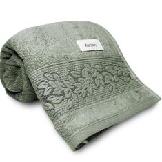 Toalha de Banho Karsten Provence 100% Algodão - Barra em Floral Grossa