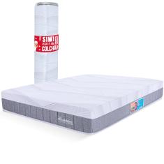 Colchão King Molas Ensacadas e Pillow Top de Espuma Viscoelástica a Vácuo Infinity Premium 193x203cm - bf Colchões