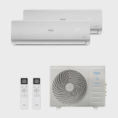 Ar Condicionado Bi Split Elgin Inverter 18.000 Btus (Hi Wall 9.000 + Hi Wall 12.000) Quente e Frio 220v R-32