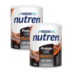 Kit 2 Nutren Protein Suplemento Alimentar Chocolate 400g