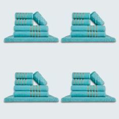 Jogo De Toalhas 24 Ps Coleo Montreal 100% Algodo Verde - Toalhas Beka