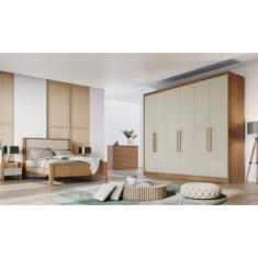 Guarda Roupa Casal 6 Portas 8 Gavetas - New Vértice - Móveis Novo Horizonte 