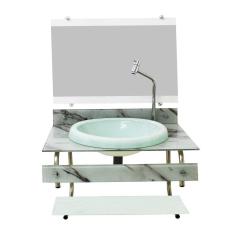 Gabinete Cuba Banheiro Itxx 60Cm Inox Torneira Cromada