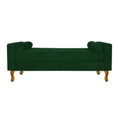 Recamier Baú Félix Solteiro 100cm Suede Verde