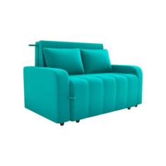 Sofá Cama 2 Lugares 138cm Amora New Verde menta Matrix, Verde Agua