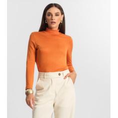 Blusa Manga Longa Vico Tricot Básica Endless Laranja, G, Laranja