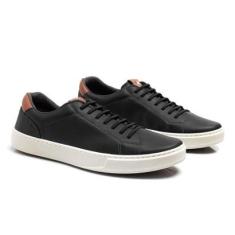 Tênis Masculino Casual Solado Reto Cadarço Moderno Clássico-Masculino
