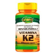 Vitamina K2 Menaquinona 65mcg 60 Cápsulas - Unilife - A 