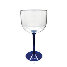 Kit 6 Taças Gin Bicolor Azul Acrílico Poliestireno