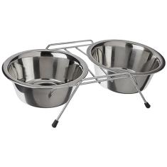 Chalesco Comedouro Duplo para Cães 750 ml