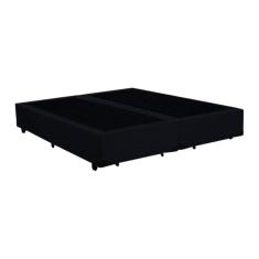 Base Box King Bipartido Sintético Preto - 30x198x203