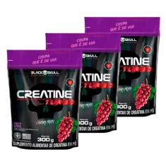 KIT 3x Creatine Turbo Refil 300g - Black Skull (UVA)
