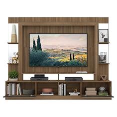 Rack Estante com Suporte Tv 65" e Espelho Oslo Multimóveis Madeirado/tenerife
