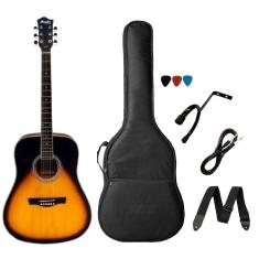 Kit Violão Elétrico De Aço Memphis By Tagima Sunburst MW20