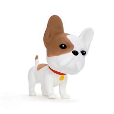 Boneco Bulldog Cachorro 15cm Puppie Realista Eddie Buldogue Em Vinil M