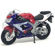 Miniatura Moto Honda CBR900RR Fireblade Tricolor Welly 1/18, Vermelho