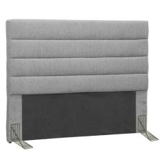 Cabeceira Casal King 195 cm Greta Linho Cinza - D'Monegatto, Linho Cin