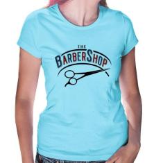 Baby Look The Barber Shop - Foca na Moda, Azul bebê, M