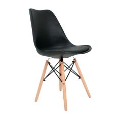 Cadeira de Jantar Eames Saarinen Leda Preta