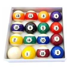 Jogo Bolas De Bilhar Sinuca Numeradas 52mm  Snooker - Billiard
