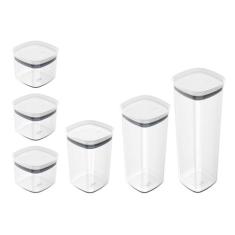Kit 6 potes Herméticos BLOCK Porta alimentos com tampa vedação OU