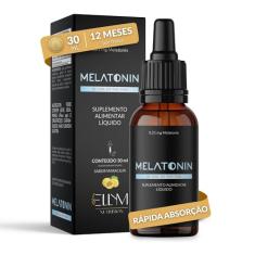 Melatonina em Gotas Sublingual 0,21mg por Gota ELLYM NUTRITION 30ml Sabor Maracujá Rápida Absorção Efeito Imediato