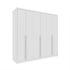 Guarda-Roupa Casal Pequin 6 Portas 6 Gavetas Neve - Mobly