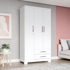 Guarda Roupa Solteiro 3 Portas 2 Gavetas Açaí - Henn