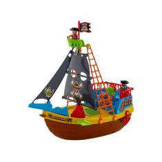 Brinquedo Infantil Barco Pirata Com Acessórios Maral