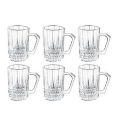 Jogo De 6 Xicaras Coffe Time Em Vidro 160Ml