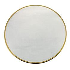 WOLFF - Sousplat de Cristal com Borda Dourada Linen 33cm