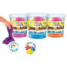 Massa Areia Mágica, Acrilex, Verde, 550g, Com Moldes