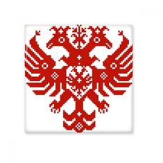 Decalque brilhante de azulejo de cerâmica com emblema nacional da Rússia
