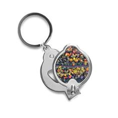 Cortador de unhas colorido em aço inoxidável com cenário de ciência da natureza